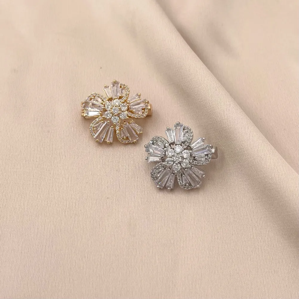 Fiore-Spilla Piccola con Zirconia - SPM-506-201