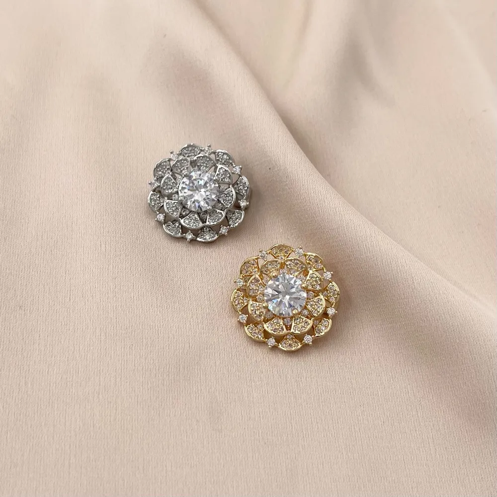 Fiore-Spilla Piccola con Zirconia - SPM-506-204