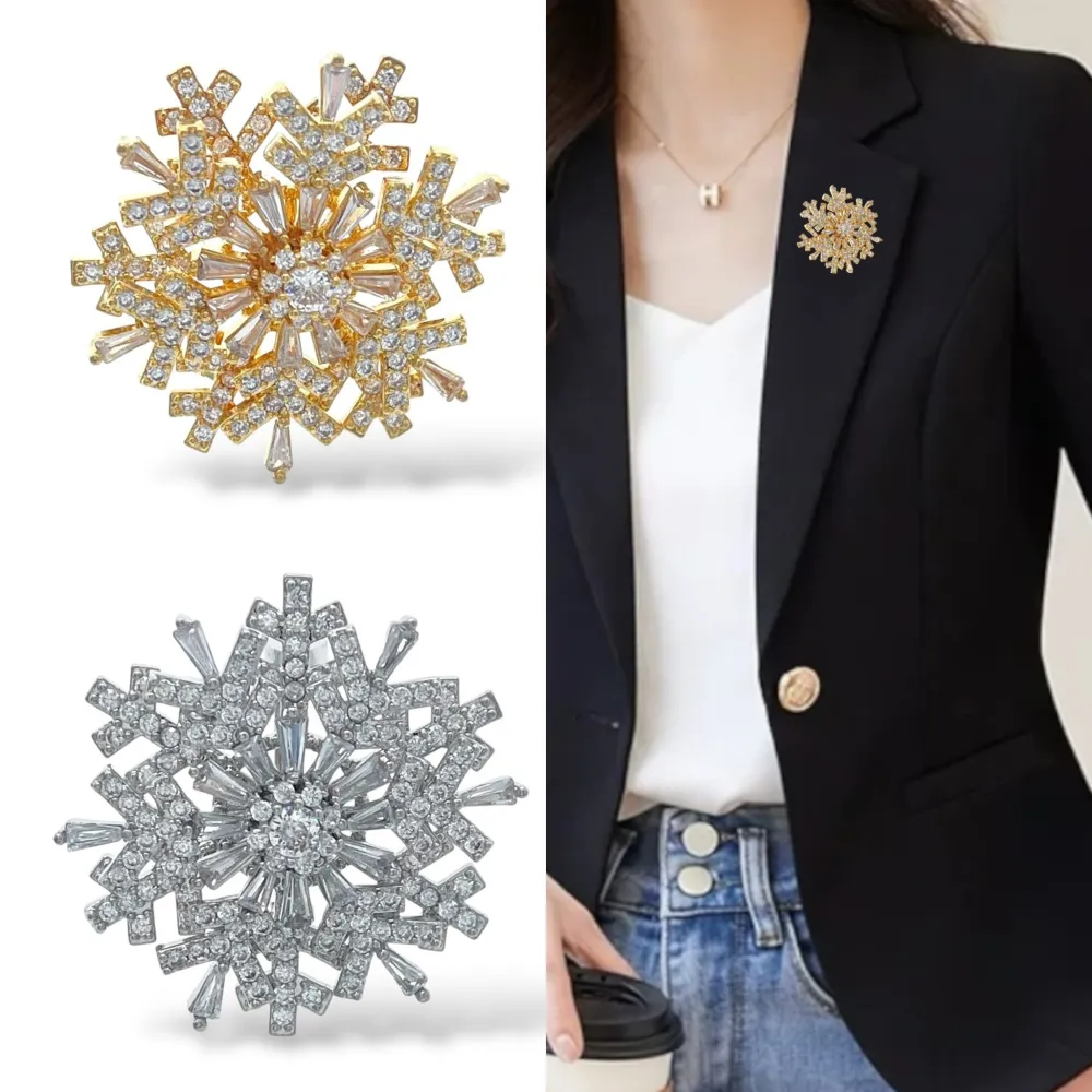Fiocco di Neve-Spilla con Zirconia - SPM-506-268 (Argento)