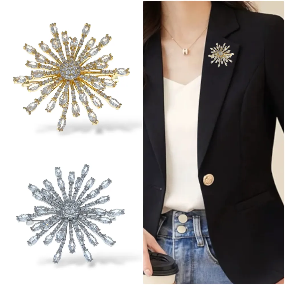 Fiocco di Neve-Spilla con Zirconia - SPM-506-269 (Argento)