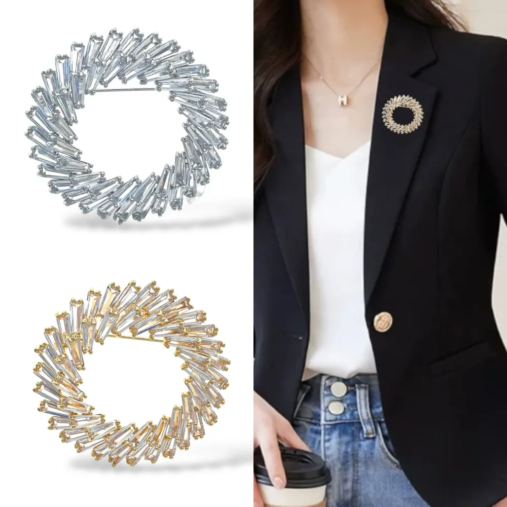Cerchio  -Spilla con Zirconia - SPM-506-270