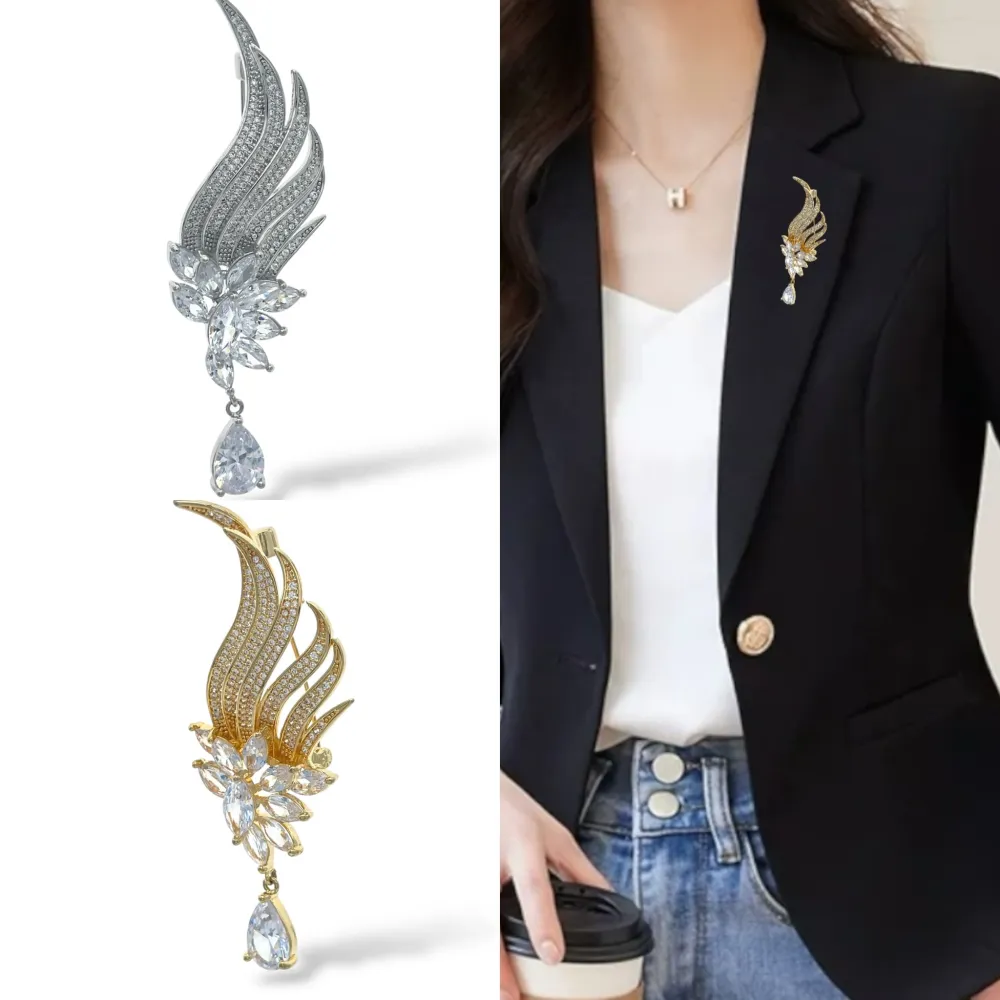 Fiore-Spilla con Zirconia - SPM-506-276 (Argento)