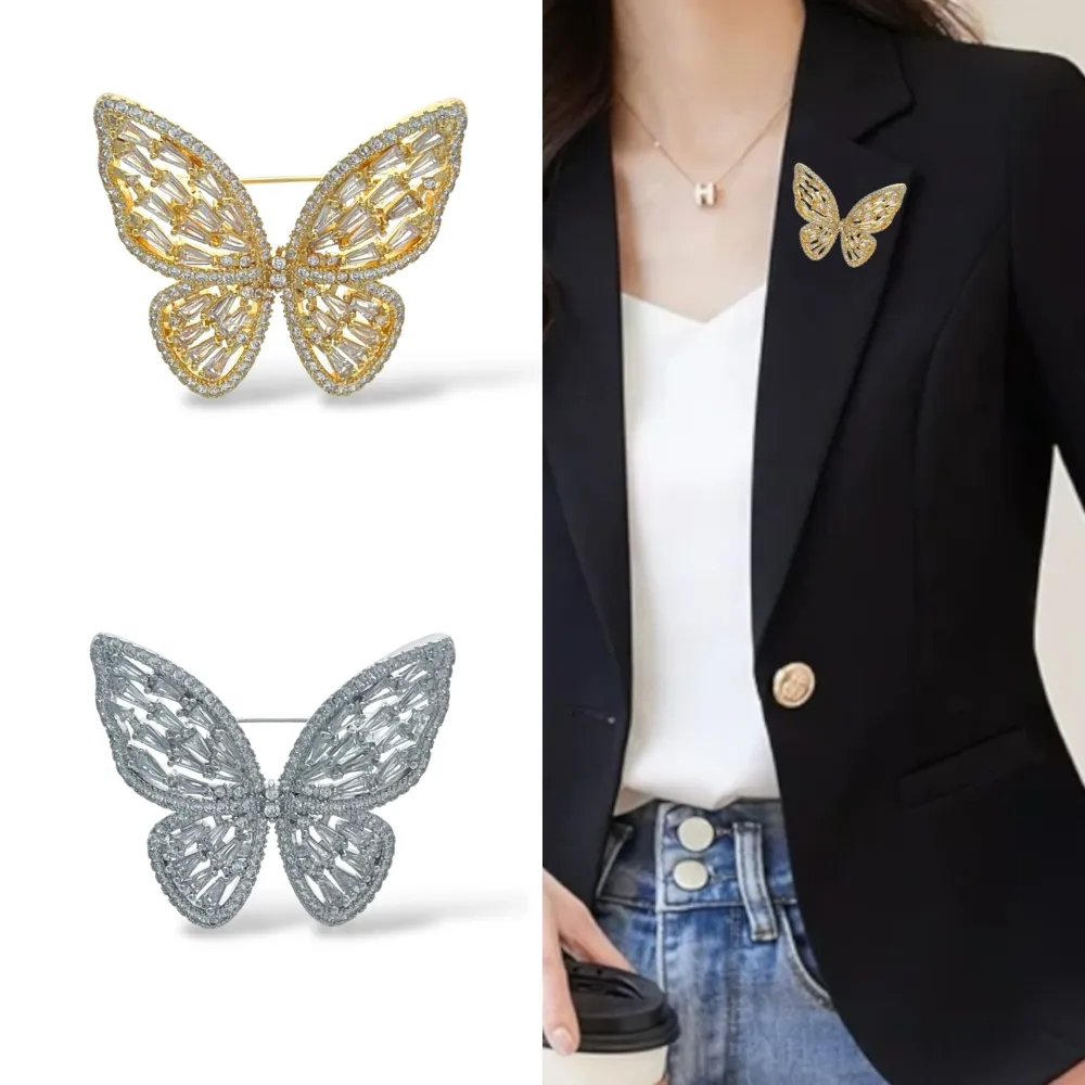 Farfalla  -Spilla con Zirconia - SPM-506-285