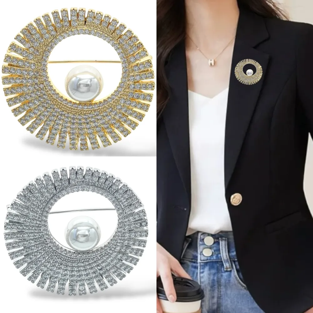 Cerchio  con Perla-Spilla con Zirconia - SPM-506-294 (Argento)