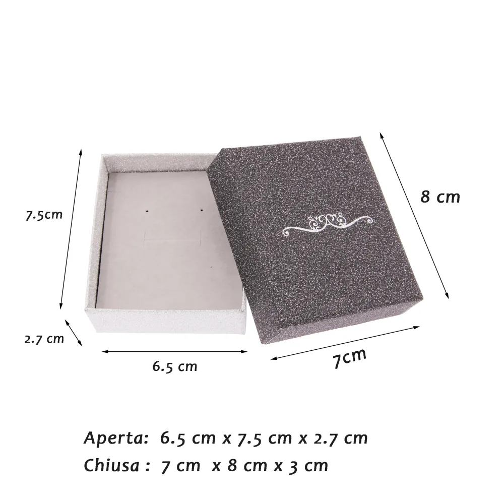 [ST-Rettangolare 2543- Scatola da Regalo Satinata] ST-Rettangolare 8x7x3cm 2543- Scatola Regalo Satinato - ST-Rettangolare 2543- Scatola da Regalo Satinata