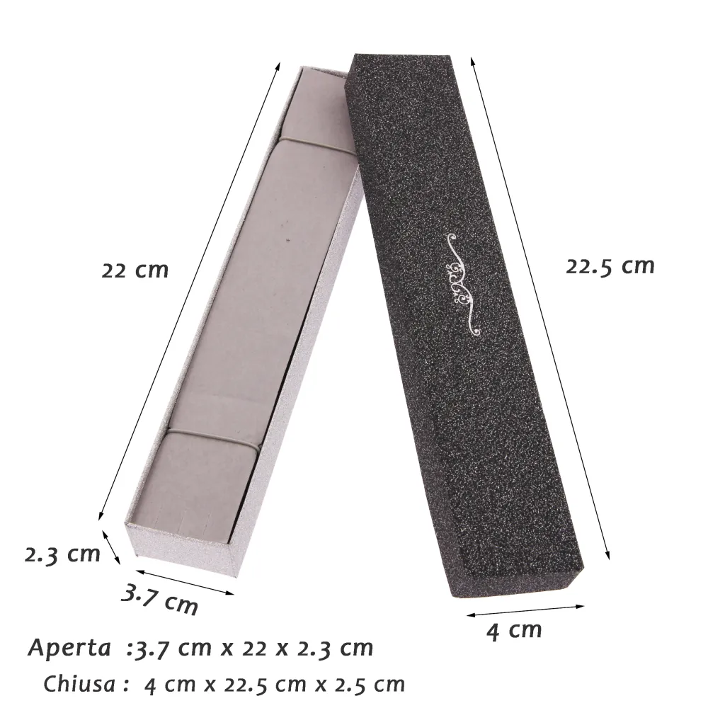 [ST-Rettangolare per Bracciale 2560- Scatola Regalo Satinata] ST-Rettangolare 4x22,5x2,5cm 2560- Scatola Regalo Satinato - ST-Rettangolare per Bracciale 2560- Scatola Regalo Satinata