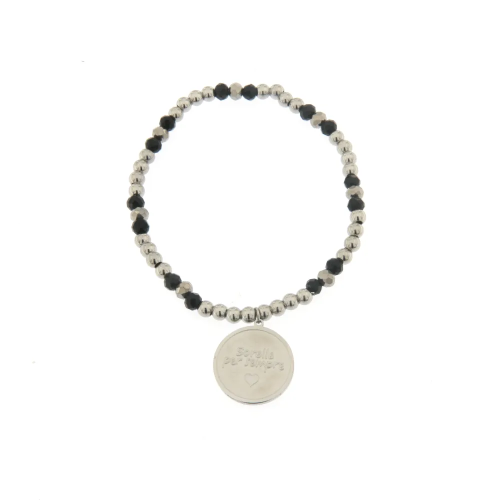 Bracciale Elastico in Acciaio - Sorelle Per Sempre - Bracciale Elastico