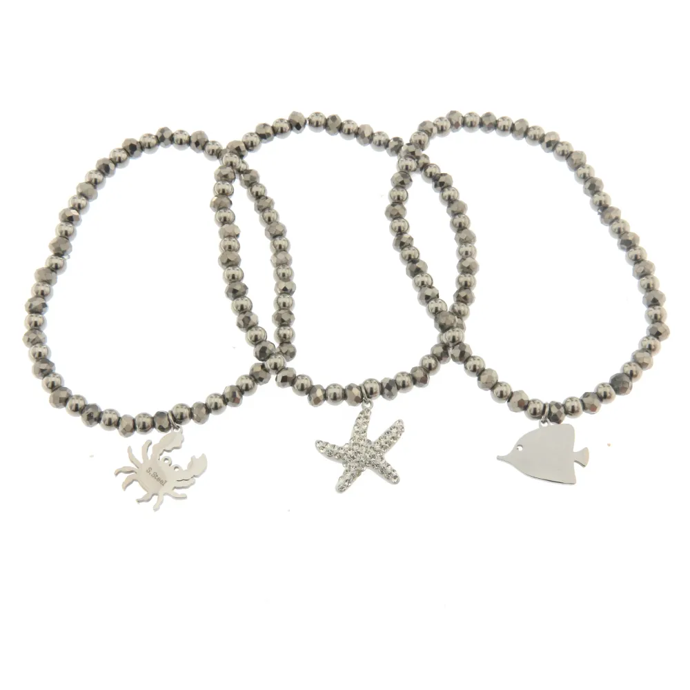 [Stella Marina - Bracciale Tris Acciaio] Bracciale Tris in Acciaio - Stella Marina - Bracciale Tris Acciaio