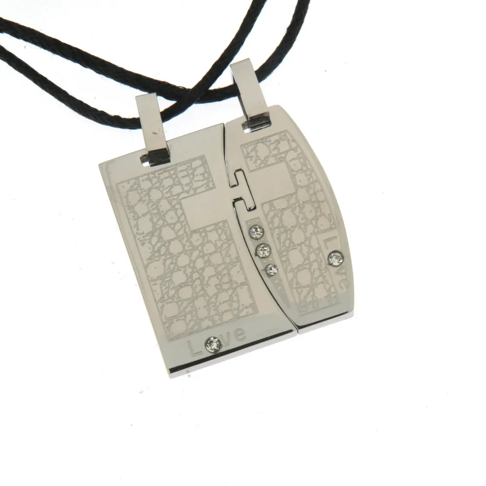 Targhet Croce - Collana Doppia Acciaio - Targhet Croce - Collana Doppia Acciaio
