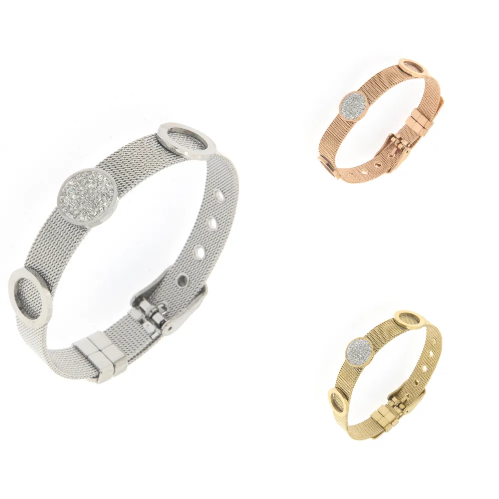 Bracciale da Donna In Acciaio - Tondo -Bracciale Cinturino Orologio