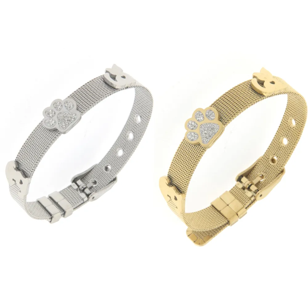 Bracciale da Donna In Acciaio - Zampa -Bracciale Cinturino Orologio